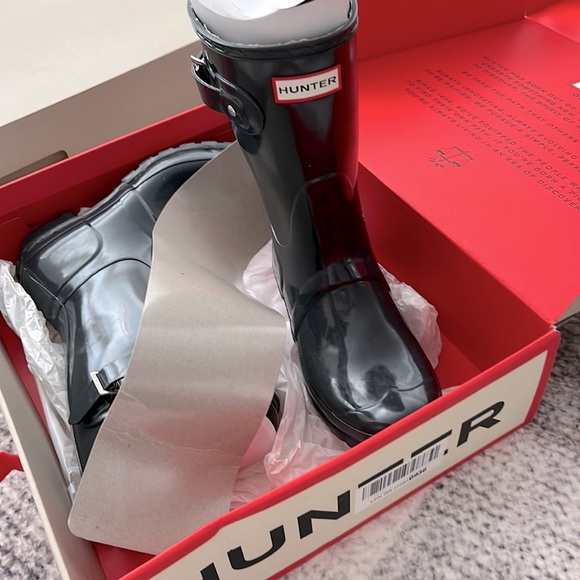 Hunter boots (short). Size 8. Graphite Grey. - Picture 1 of 4